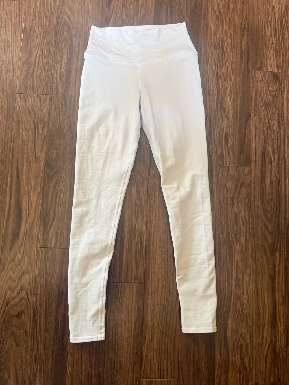 Alo Yoga White High-Waist Full Length Dash Leggings Size Small